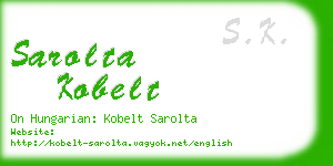 sarolta kobelt business card